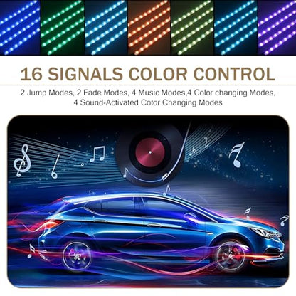 Kit de 4 luces LED para interior de automóvil y tiras de luc
