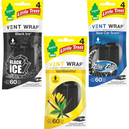 Little Tree Vent Warp - Paquete de 4 unidades – Black Ice |