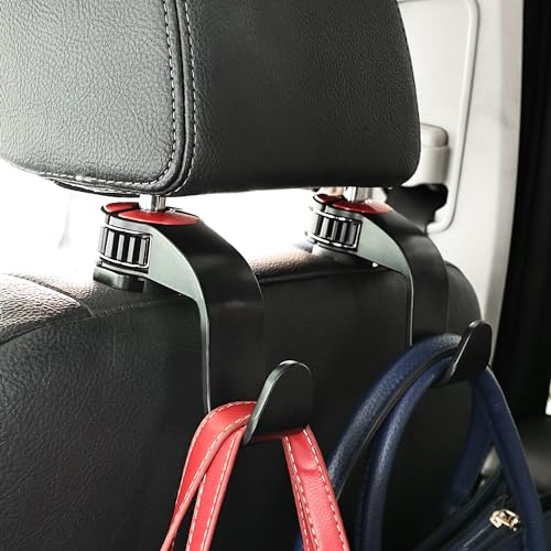 Amooca Ganchos para asiento de automóvil con cerrojo ajustab