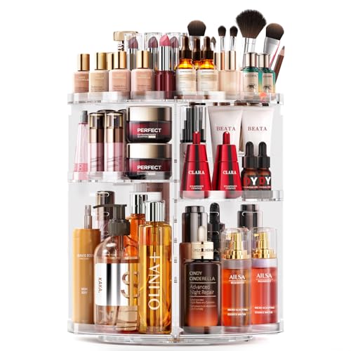 Organizador de maquillaje giratorio, 7 capas ajustables, org