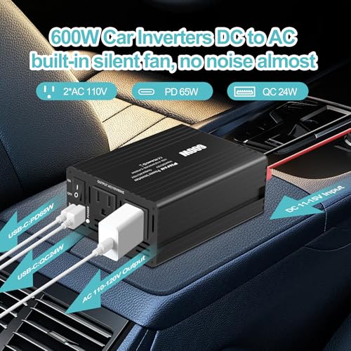 [Actualizado] Inversor de corriente de 600 W para vehículos