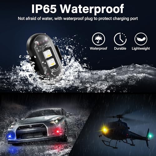 Luces LED inalámbricas para automóvil, 4 unidades, con contr