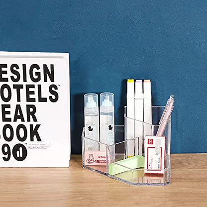 Cq acrylic Organizador de brochas de maquillaje, 3 ranuras p