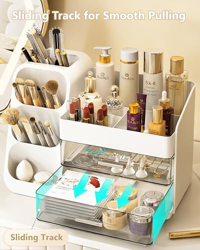 Organizador de maquillaje con cajones, organizador de cuidad