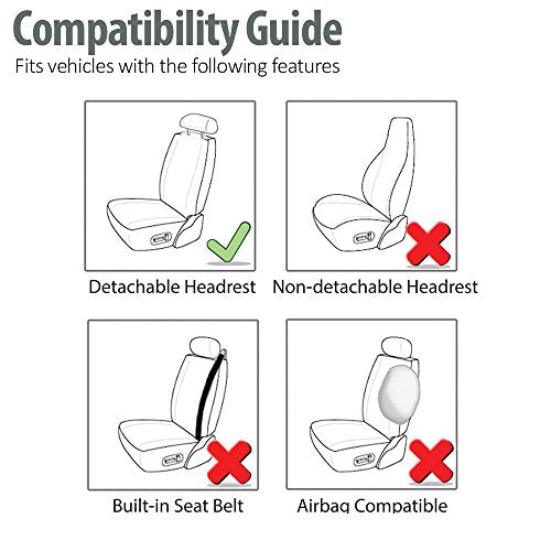 FH Group - Funda de asiento de tela plana para asiento de cu