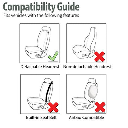 FH Group - Funda de asiento de tela plana para asiento de cu