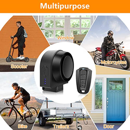 Alarma de bicicleta con carga USB remota 115dB vibración ant