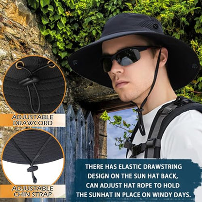 ZOORON Paquete de 1 y 2 sombreros de sol para hombres y muje