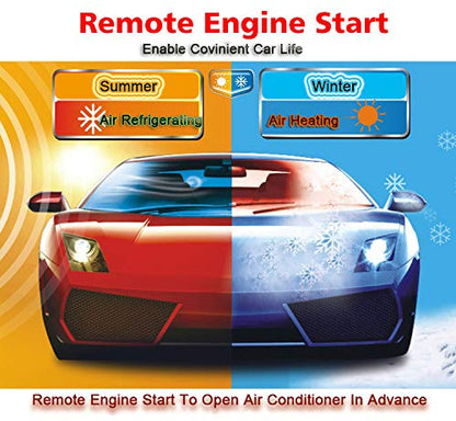 BANVIE Sistema de alarma para automóvil con kit de arranque
