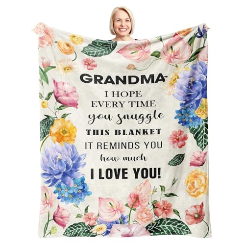 Xutapy Manta de regalo para abuela de 60 x 50 pulgadas, Día