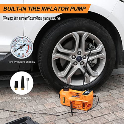 BEETRO Gato hidráulico eléctrico 3 en 1 para automóvil con b