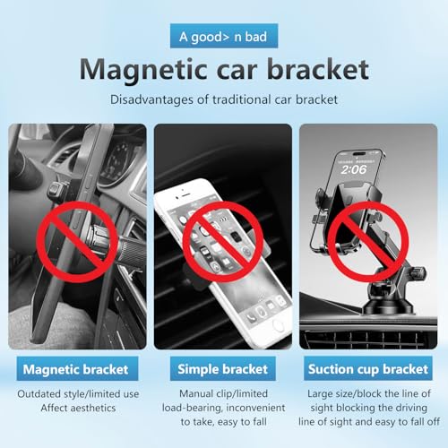2 soportes magnéticos de navegación para teléfono móvil, tip