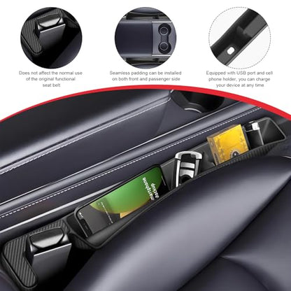 2 piezas de relleno de espacio para asiento de automóvil, or