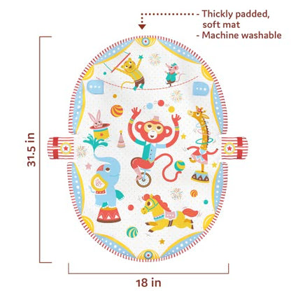 Yookidoo Circus Baby Playmat Gym. con móvil motorizado musical, almoha