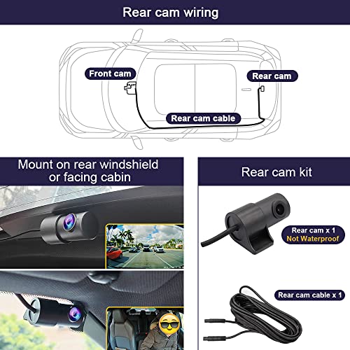 Fitcamx 2160P+trasera 1080P Dash Cam Adapts para Hyundai Ela