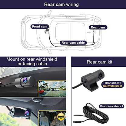 Fitcamx 2160P+trasera 1080P Dash Cam Adapts para Hyundai Ela