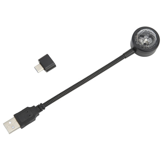 Proyector de coche con luz ambiental, control de voz USB cie