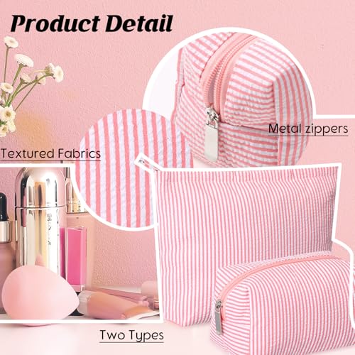 Juego de 2 bolsas de maquillaje para mujer, bolsa de cosméti