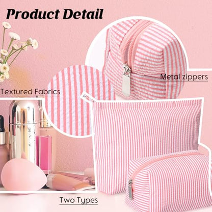 Juego de 2 bolsas de maquillaje para mujer, bolsa de cosméti