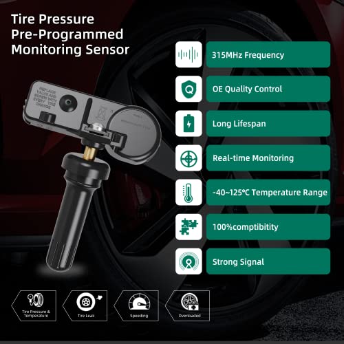 Sensor TPMS para Ford F150, paquete de 4, sistema de monitor