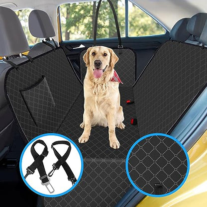 Funda de asiento de automóvil para perro con bolsillo de alm