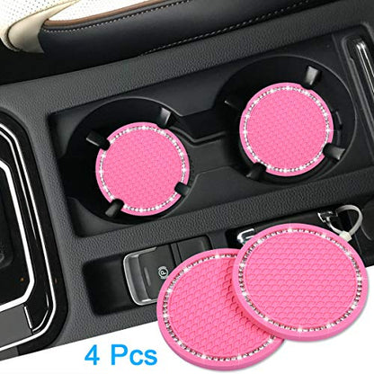 Wisdompro - Posavasos para automóvil, paquete de 4 posavasos