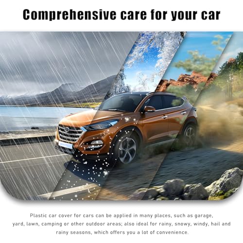 2 fundas desechables para automóvil, 15.8 x 24.6 pies, imper