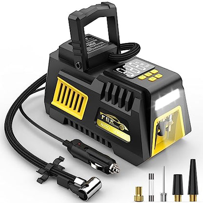 Inflador de neumáticos portátil, compresor de aire digital,