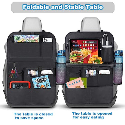 Car Back Seat Organizer, Storage Organizer with Foldable Tab