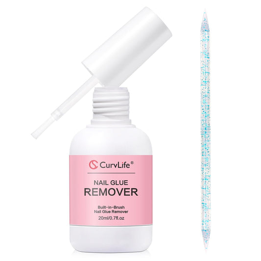 Curvlife Pegamento removedor de pegamento de uñas multifunci