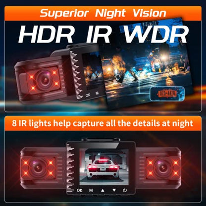 iiwey T1-pro Dash Cam delantera y trasera interior de 3 cana