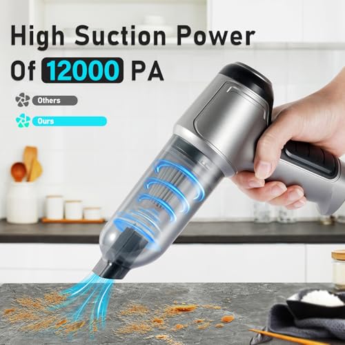 Aspirador de coche portátil inalámbrico - 12000PA 3 en 1 asp