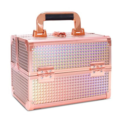 Estuches de tren cosméticos, Oro Rosa, Moda