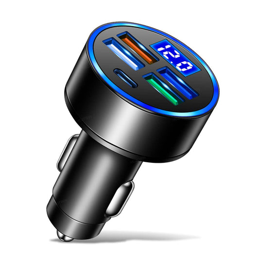 Cargador de coche USB de 5 puertos (4 USB + tipo C) adaptado