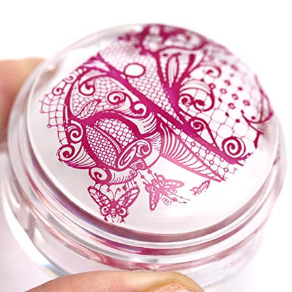 Whats Up Nails - Sello y raspador transparente ampliado para