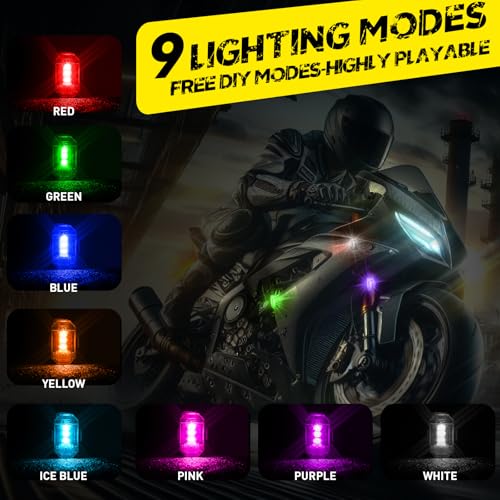8 luces estroboscópicas LED inalámbricas con control remoto,
