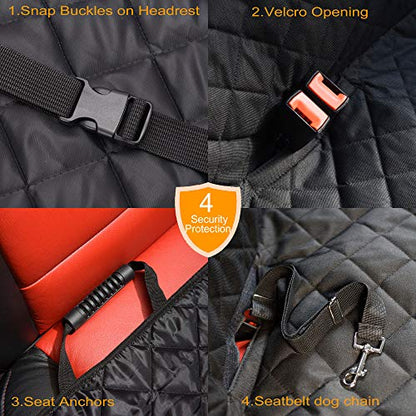 Funda de asiento de coche para perro para asiento trasero, 1