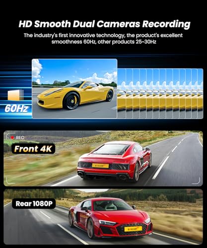 Cámara de espejo retrovisor 4K con Carplay y Android Auto: 1