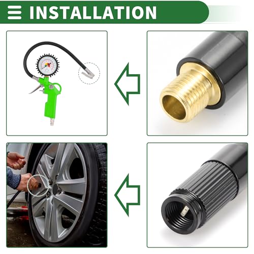 Motoforti Tubo de extensión universal para inflador de neumá