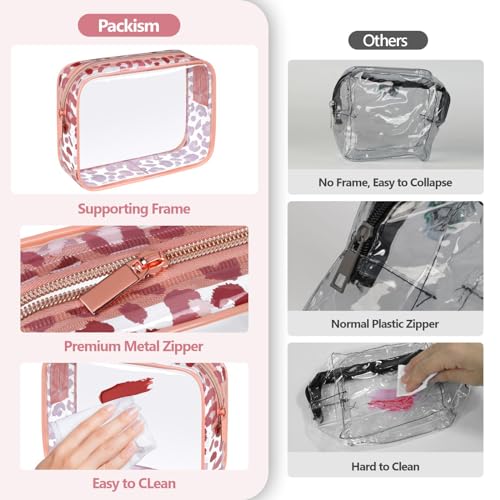 PACKISM Neceser aprobado por la TSA – Bolsa de maquillaje tr