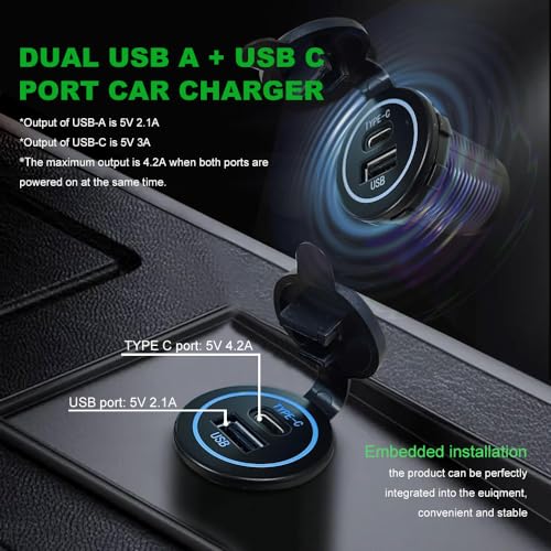 YM1218 USB tipo C 28W cargador rápido impermeable con tapa t