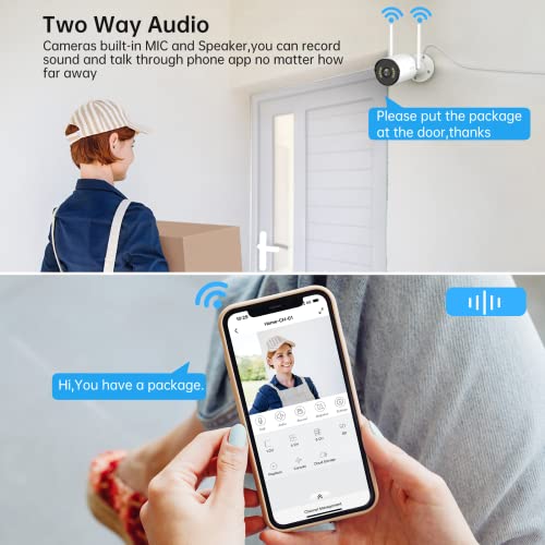 [Foco, audio de 2 vías] Sistema de cámara de seguridad WiFi