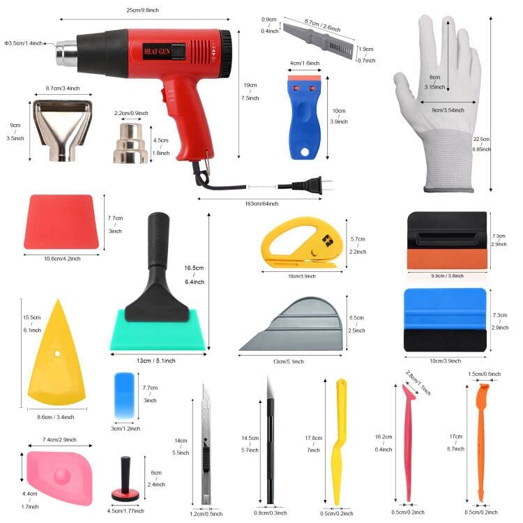 NEWISHTOOL Kit de herramientas de envoltura de vinilo con pi