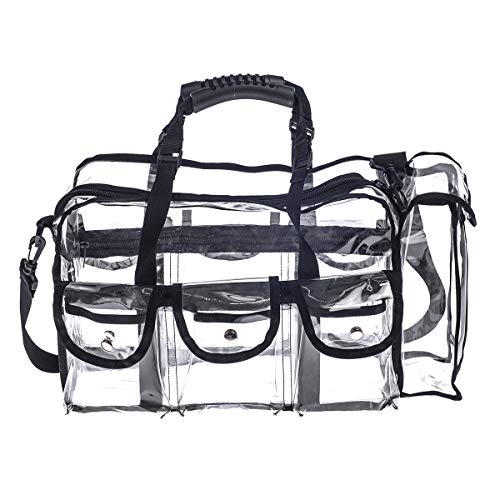 Kit de maquillaje profesional de PVC transparente, organizad