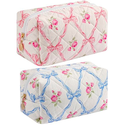 Bolsa de maquillaje acolchada de algodón para mujeres y niña