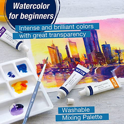 Faber-Castell Juego de pintura de acuarela, 24 tubos de acua