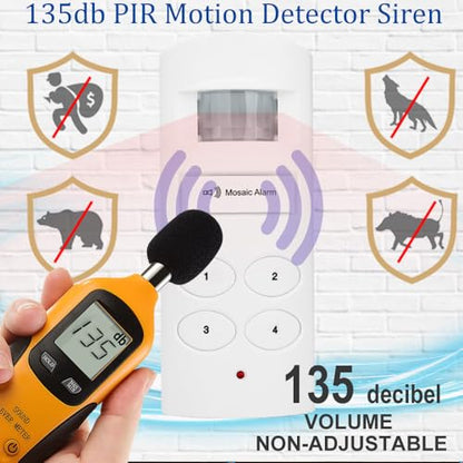 Loud 135db teclado sensor de movimiento sirena de alarma par