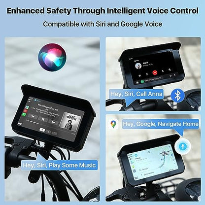 DVR de motocicleta: Apple Carplay inalámbrico, Android Auto,