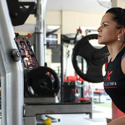 Soporte magnético dual para teléfono, para gimnasio, imán fu