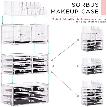 Sorbus - Contenedor y exhibidor para guardar cosméticos, maq